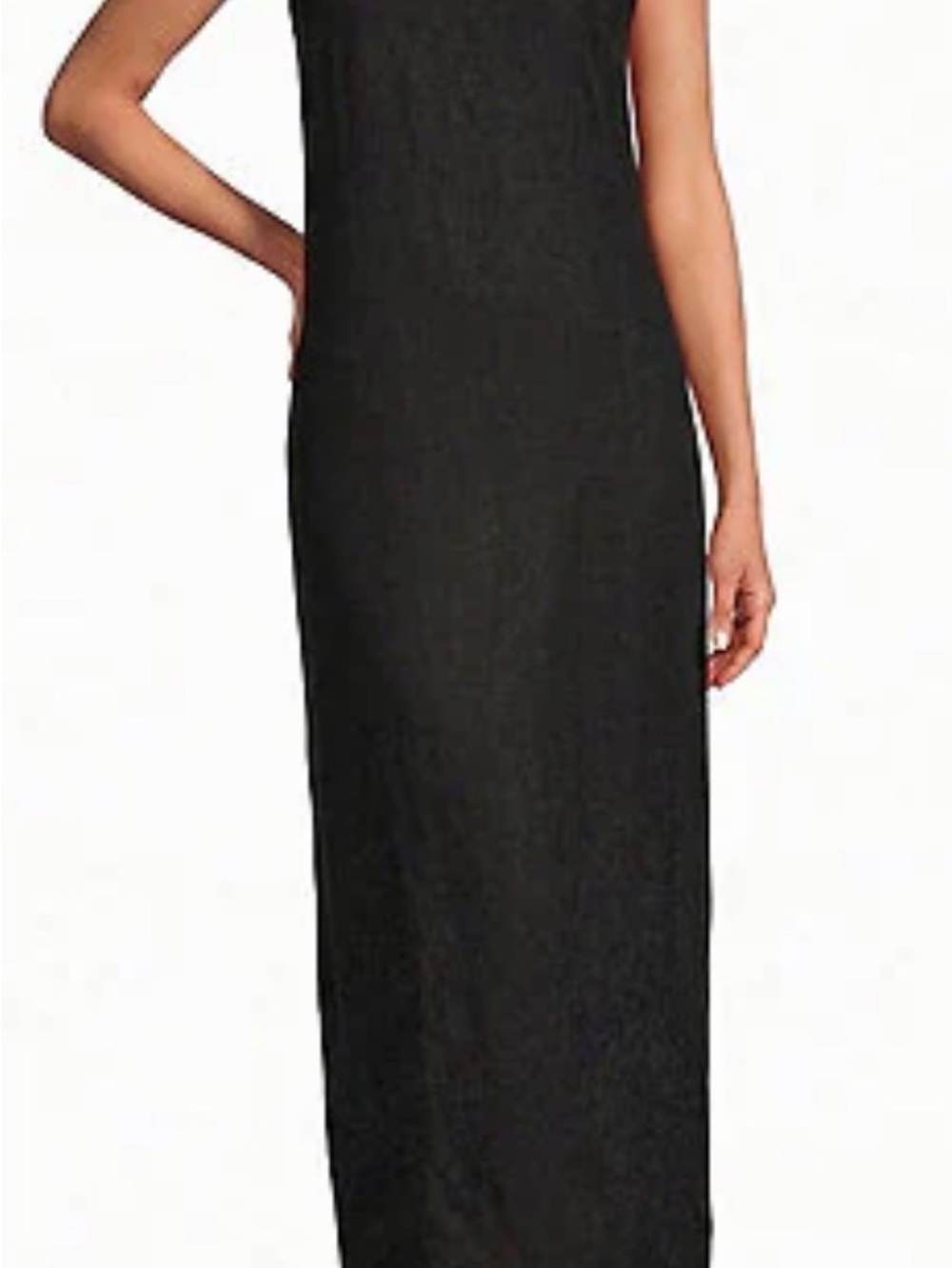Minimalist Black Sleeveless Maxi Dress